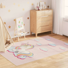 vidaXL pink mosható csúszásgátló unikornisos gyerekszőnyeg 160x230 cm lakástextília