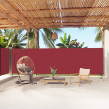 vidaXL piros behúzható oldalsó napellenző 180 x 1000 cm kerti bútor
