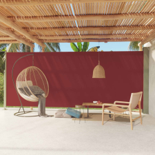 vidaXL piros behúzható oldalsó terasznapellenző 220 x 600 cm kerti bútor