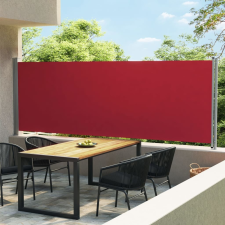 vidaXL piros kihúzható oldalsó terasz-napellenző 600 x 160 cm kerti bútor