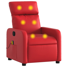 vidaXL piros műbőr dönthető masszázsfotel (374195) masszázsfotel