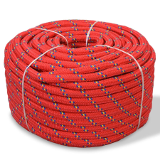 vidaXL piros polipropilén hajókötél 12 mm 50 m kábel és adapter
