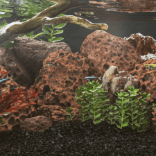 vidaXL Piros vulkanikus kőzetek 10-30 cm 25 kg akvárium dekoráció