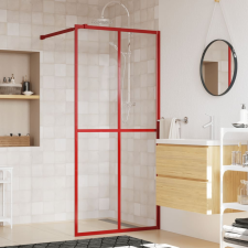 vidaXL piros zuhanyfal átlátszó ESG üveggel 100 x 195 cm kád, zuhanykabin