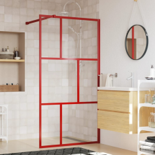 vidaXL piros zuhanyfal átlátszó ESG üveggel 100 x 195 cm kád, zuhanykabin