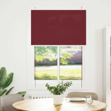 vidaXL pliszírozott redőny Bordeaux piros 100x100 cm szövetszélesség (4015228) lakástextília