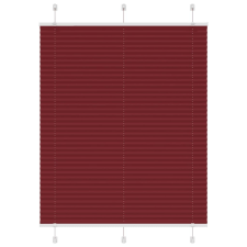 vidaXL pliszírozott redőny Bordeaux piros 105x150 cm szövetszélesség lakástextília