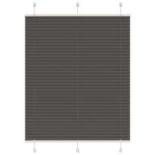 vidaXL pliszírozott redőny fekete 110x150 cm szövetszélesség 109,4 cm lakástextília