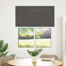vidaXL pliszírozott redőny fekete 110x150 cm szövetszélesség 109,4 cm (4015145) lakástextília