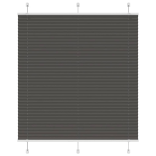 vidaXL pliszírozott redőny fekete 120x150 cm szövetszélesség 119,4 cm redőny