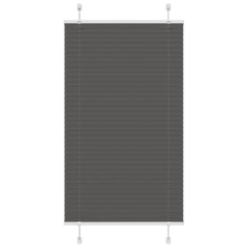 vidaXL pliszírozott redőny fekete 80x100 cm szövetszélesség 79,4 cm lakástextília