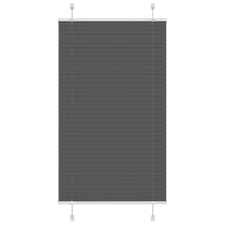 vidaXL pliszírozott redőny fekete 80x150 cm szövetszélesség 79,4 cm redőny
