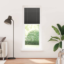 vidaXL pliszírozott redőny fekete 80x200 cm szövetszélesség 79,4 cm (4015156) redőny