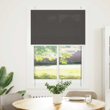 vidaXL pliszírozott redőny fekete 85x100 cm szövetszélesség 84,4 cm (4015123) lakástextília