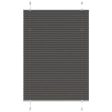 vidaXL pliszírozott redőny fekete 85x150 cm szövetszélesség 84,4 cm redőny