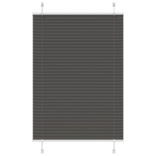 vidaXL pliszírozott redőny fekete 85x150 cm szövetszélesség 84,4 cm lakástextília