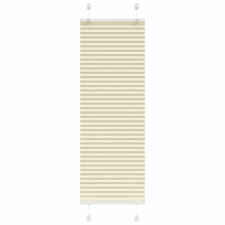 vidaXL pliszírozott redőny krém 50x150 cm szövetszélesség 49,4 cm redőny