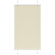 vidaXL pliszírozott redőny krém 75x100 cm szövetszélesség 74,4 cm lakástextília