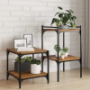 vidaXL Polcos könyvespolc 4 pcs Barna 40 x 40 x 1.5 cm Faanyag
