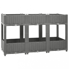 vidaXL polipropilén magaságyás 120 x 40 x 71 cm kerti tárolás
