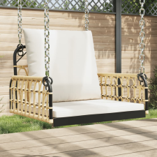 vidaXL polirattan és acél hintaszék párnákkal 63 x 58 x 39 cm kerti bútor