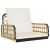 vidaXL polirattan és acél hintaszék párnákkal 63 x 58 x 39 cm (4009297)