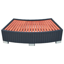 vidaXL Polyrattan, fekete Spa fellépő 92x45x25 cm (42700) medence kiegészítő
