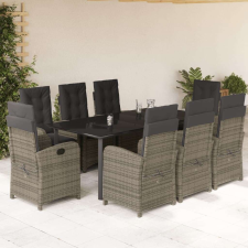 vidaXL Polyrattan Kerti Étkezőgarnitúra - 9 részes kerti bútor