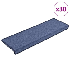 vidaXL Prémium Kék Lépcsőszőnyeg - 30 db - 65x21 cm lakástextília