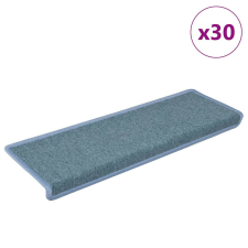 vidaXL Prémium Kék Lépcsőszőnyeg - 30 db - 65x21x4 cm lakástextília