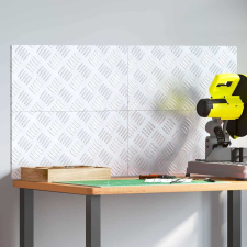 vidaXL Rácsos lemezek 4 pcs Ezüst 50 x 25 cm Alumínium lakástextília