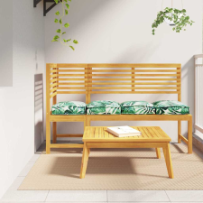 vidaXL Raklap párna ülőfelülethez 4 pcs Levélminta 40 x 40 x 8 cm kerti bútor