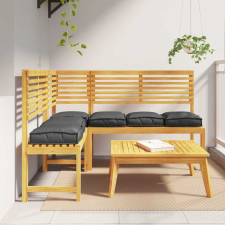 vidaXL Raklap párna ülőfelülethez 6 pcs Fekete 40 x 40 x 8 cm kerti bútor