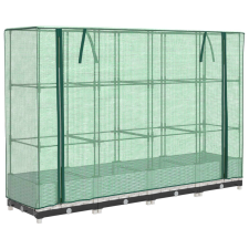 vidaXL rattan megjelenésű magaságyás melegháztakaróval 160x40x123 cm (4015840) kerti tárolás