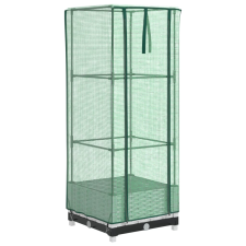 vidaXL rattan megjelenésű magaságyás melegháztakaróval 40x40x123 cm (4015837) kerti tárolás