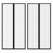 vidaXL Rovar Ajtó Függöny Tépőzáras Szalaggal Ellátott 210 x 100 cm 2 db szúnyogháló
