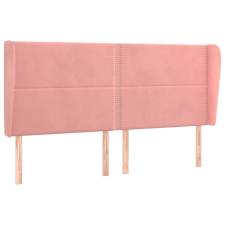 vidaXL rózsaszín bársony fejtámla szárnyakkal 103x23x118/128 cm (3117881) ágy és ágykellék