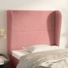 vidaXL rózsaszín bársony fejtámla szárnyakkal 83 x 23 x 118/128 cm