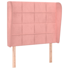 vidaXL rózsaszín bársony fejtámla szárnyakkal 93x23x118/128 cm (3117997) ágy és ágykellék