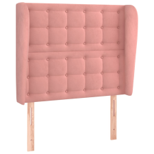 vidaXL rózsaszín bársony fejtámla szárnyakkal 93x23x118/128 cm (3118431) ágy és ágykellék