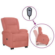 vidaXL rózsaszín bársony felállást segítő dönthető fotel bútor