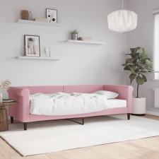 vidaXL rózsaszín bársony heverő matraccal 80 x 200 cm ágy és ágykellék