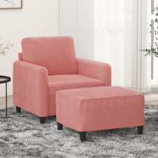vidaXL rózsaszín bársony kanapéfotel lábtartóval 60 cm bútor