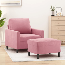 vidaXL rózsaszín bársony kanapéfotel lábtartóval 60 cm bútor