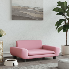 vidaXL rózsaszín bársony kutyaágy 70 x 45 x 33 cm szállítóbox, fekhely kutyáknak