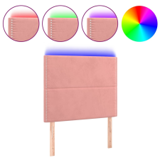 vidaXL rózsaszín bársony LED-es fejtámla 100x5x118/128 cm (3122331) ágy és ágykellék