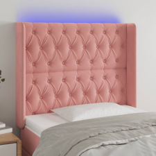 vidaXL rózsaszín bársony LED-es fejtámla 103x16x118/128 cm ágy és ágykellék