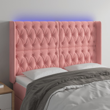 vidaXL rózsaszín bársony LED-es fejtámla 147x16x118/128 cm ágy és ágykellék