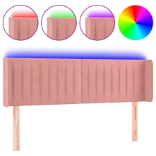 vidaXL rózsaszín bársony LED-es fejtámla 147x16x78/88 cm (3123527) ágy és ágykellék