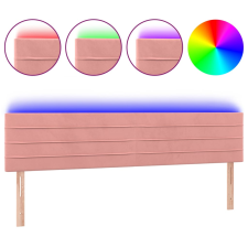 vidaXL rózsaszín bársony LED-es fejtámla 160x5x78/88 cm (3121811) ágy és ágykellék